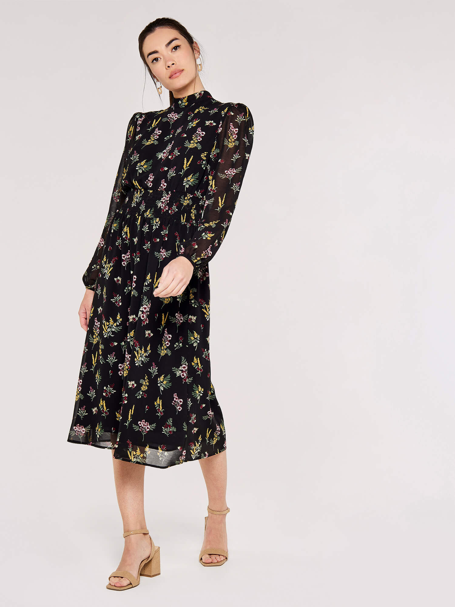 Apricot black dress discount