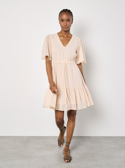 Diamante Chiffon Mini Dress