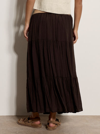 Tiered Midi Skirt