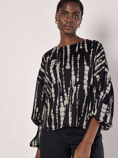 Tie Dye Stripe Top