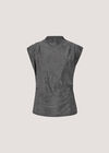 Ruched Shimmer Top, Navy, large