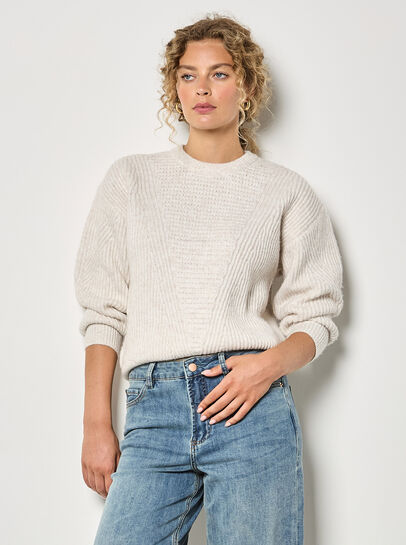 Waffle Rib Knit Soft Jumper