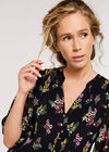 Floral Botanical Top, Burgundy, large