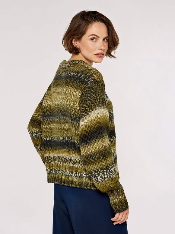 Chunky Knit Jumper, Green, large