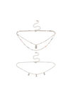 Multipack Layer Necklace, Gold, large