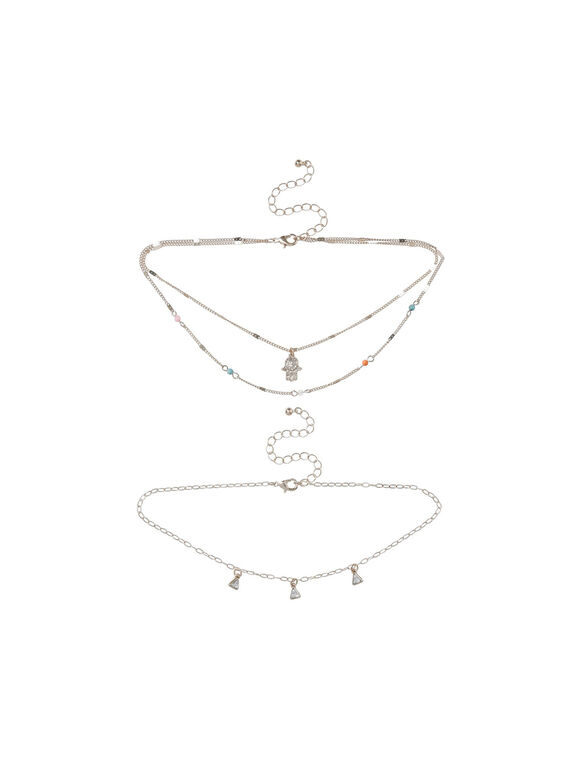 Multipack Layer Necklace, Gold, large