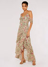 Watercolour Blooms Midi Dress, Mint, large