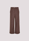 Mini Check Wide Leg Trousers, Burgundy, large