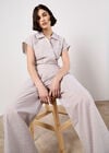 Stripe Wide Leg Trousers, Stone, large