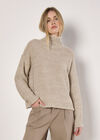 Oversized Chunky Knit Jumper, Stone, large