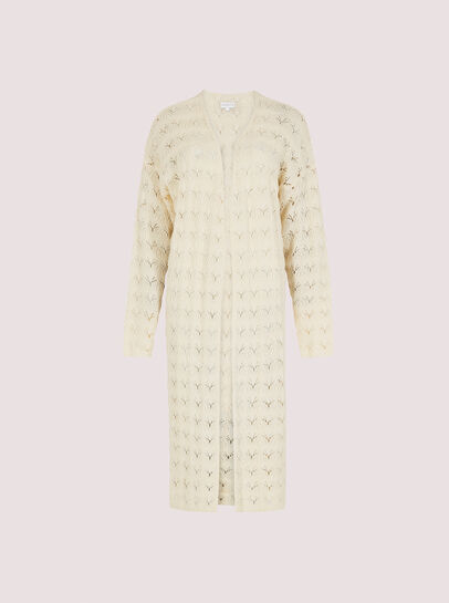 Pointelle Longline Cardigan