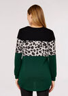 Animal Block Print Jumper, Green, large