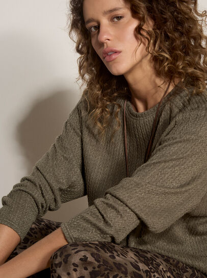 Jacquard Knit Jersey Top