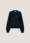 Floral Embroidered Jumper, Navy, large