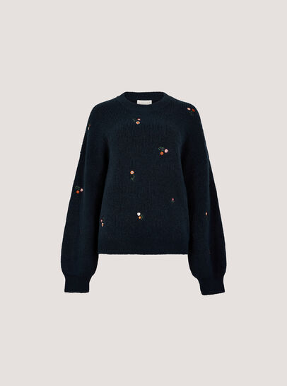 Floral Embroidered Jumper