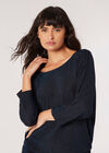 Metallic Shimmer Batwing Top, Blue, large