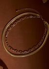 Gold Tone Snake Chain Necklace, Gold, large