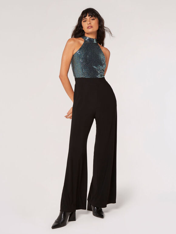 Rainbow Mirrorball Jumpsuit, Black, large