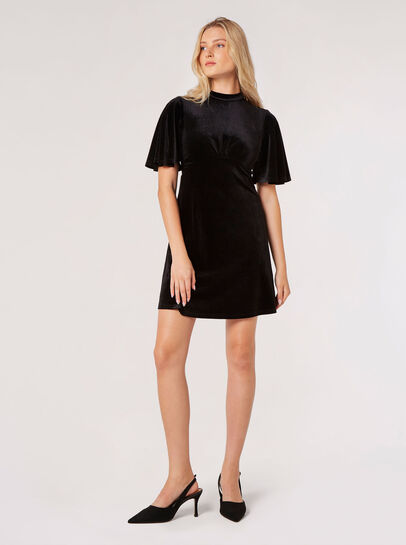 Fit And Flare Velvet Mini Dress
