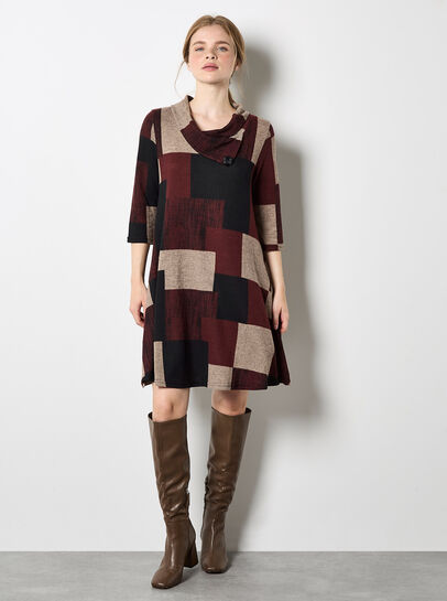 Colour Block Swing Mini Dress