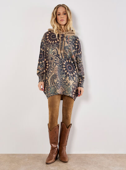Mandala Hooded Tunic Jumper