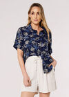 Seashell Resort Shirt, Navy, large