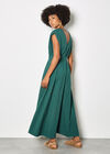 Cotton Blend Wide-Leg Jumpsuit, Green, large