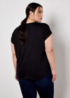 Curved Hem Jersey T-Shirt, Black, large