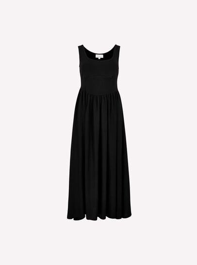 Jersey Bodice Midi Dress
