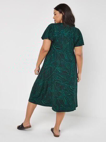 Curve Jersey Wrap Midi Dress