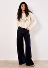 Rock Cropped Jumper, Cream, large