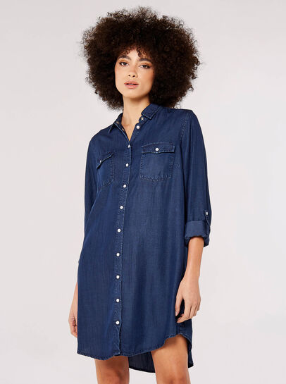 Denim Shirt Mini Dress