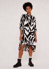 Zebra Oversized Dress, White, large
