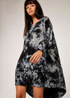 Tie Dye Oversized Dress, Dark Grey - Charcoal, large
