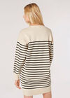 Stripe Jumper Mini Dress, Stone, large