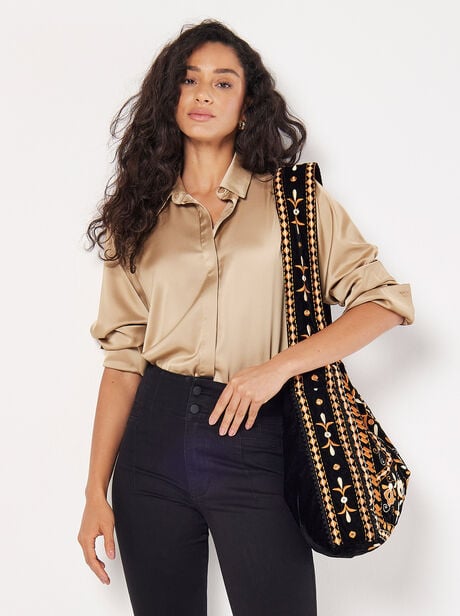 Oversized Satin Shirt