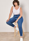 Curve Sade High-Waist Skinny Jeans, Navy, large