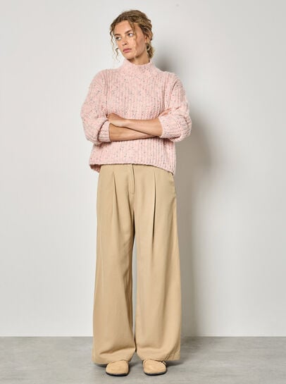 Fisherman Knit Flecked Jumper