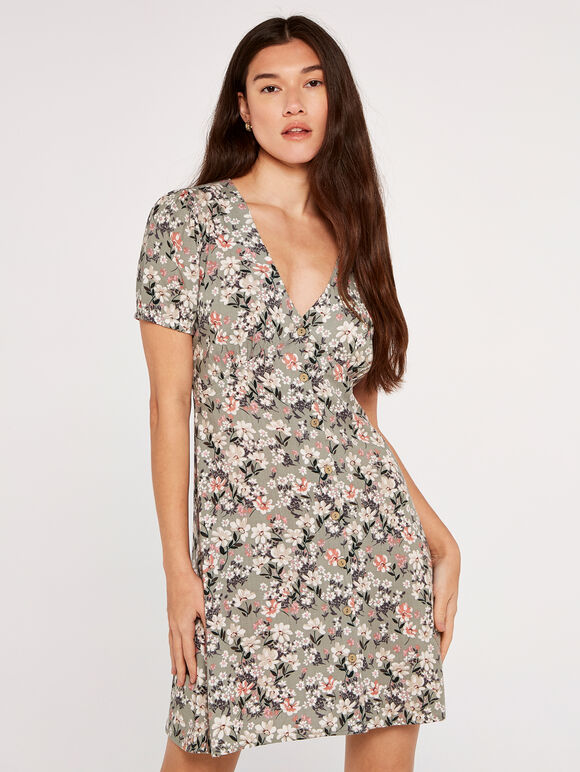 Ditsy Floral Dress, Mint, large