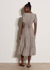 Stripe Wrap Midaxi Dress, Brown, large