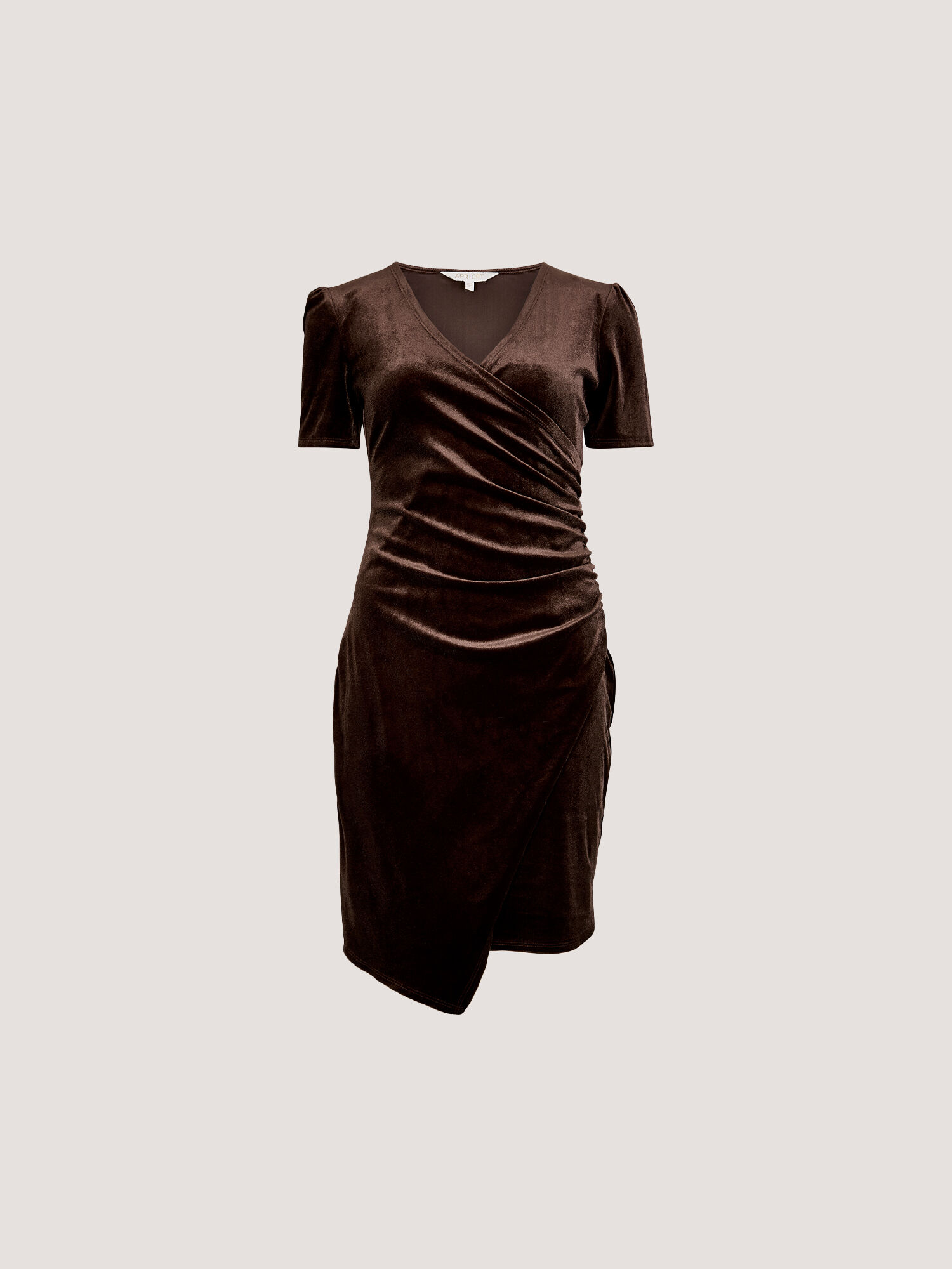 Velvet Ruched Bodycon Mini Dress | Apricot Clothing