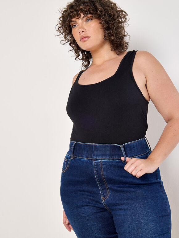 Curve Lola High-Waist Flare Jeggings, Blue, large