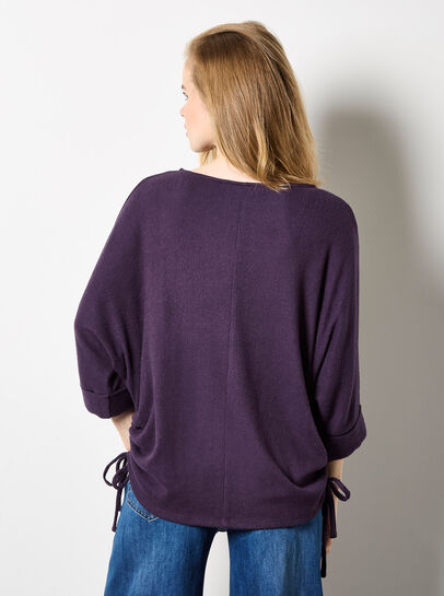 Soft Touch Drawstring Batwing Top