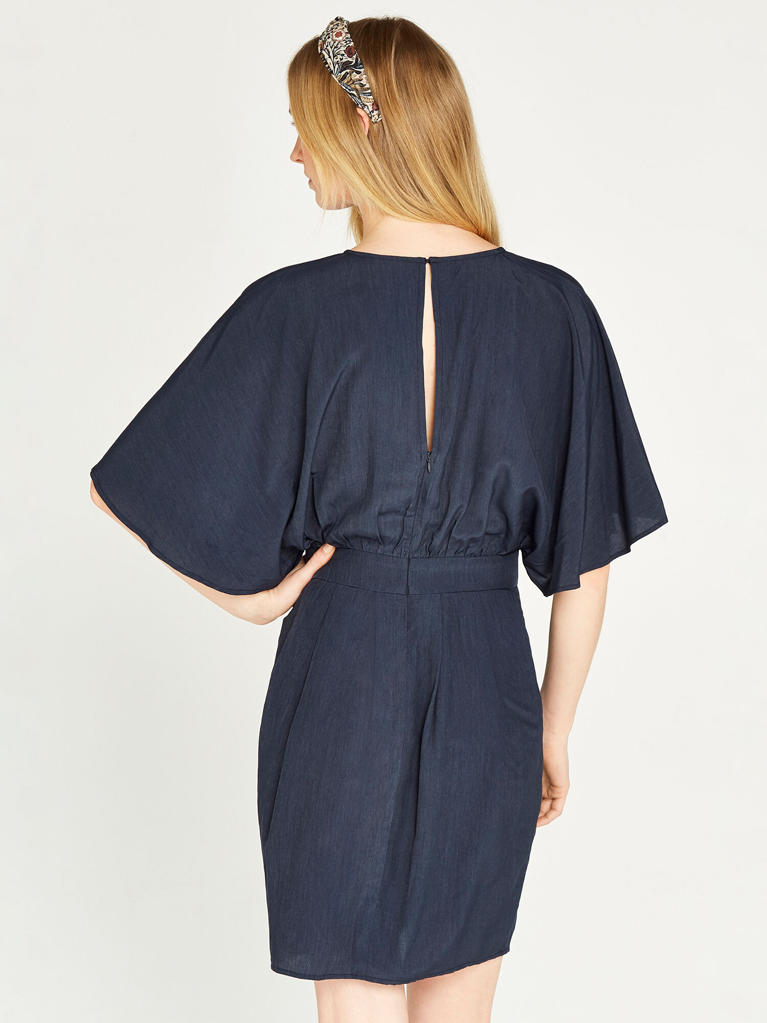 Navy blue batwing dress cheap