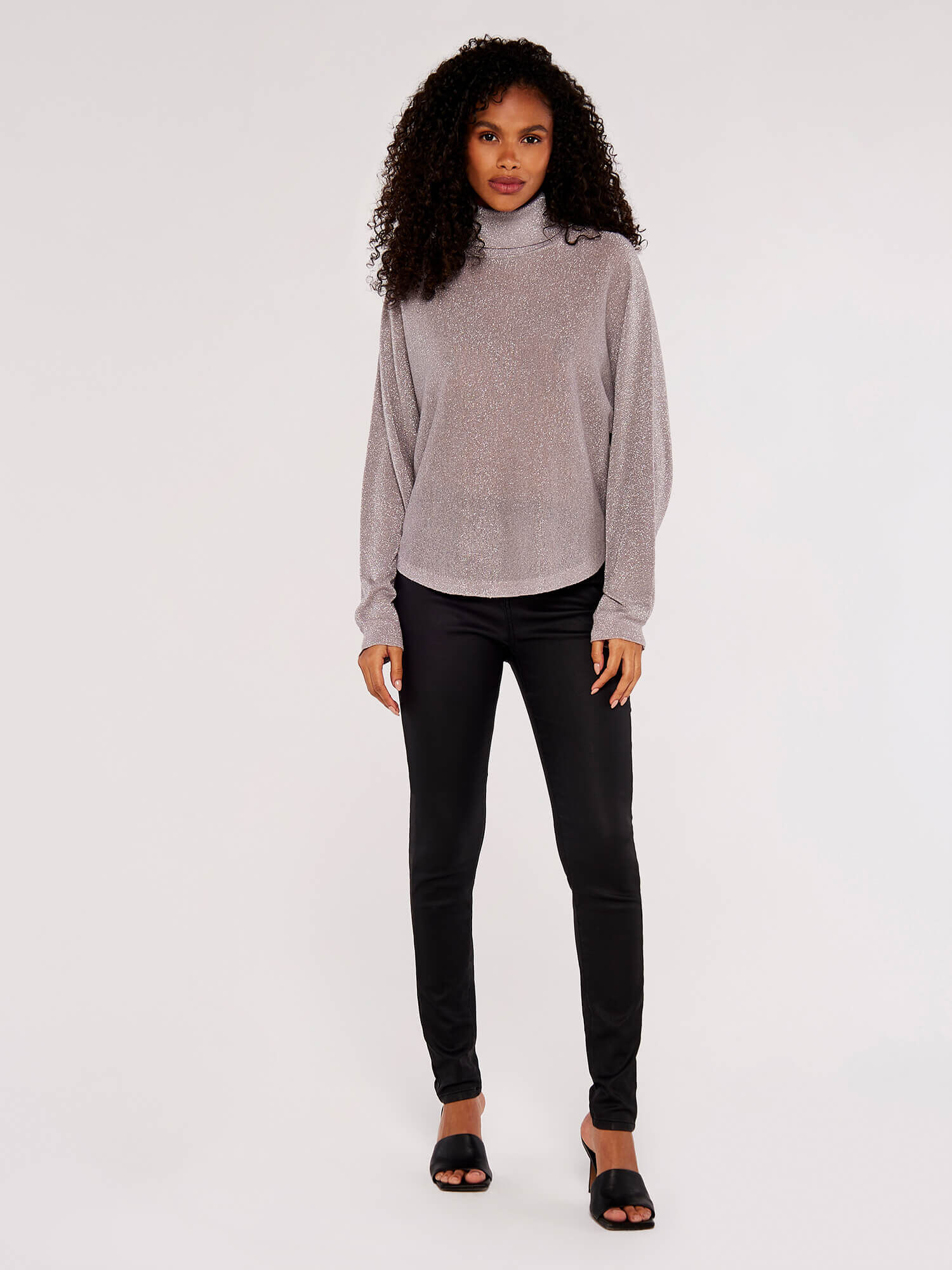 Sparkly polo neck clearance