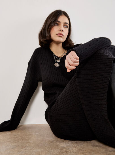 Fine Knit Cable Jumper
