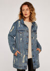 Denim Splash Jacket, Blue, large