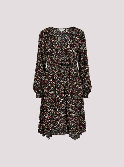 Ditsy Floral Smocked Mini Dress