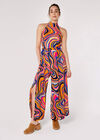 Retro Wave Jumpsuit, Orange, large