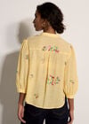 Floral Paisley Embroidered Blouse, Yellow, large